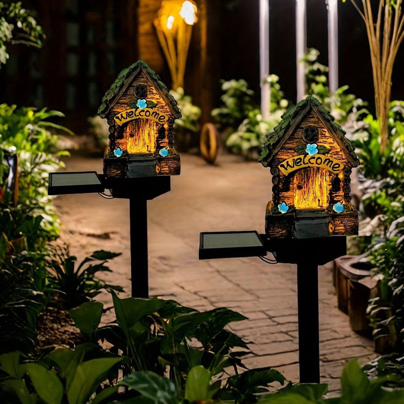 Outdoor Lighting Architectural - ソーラー式キノコライト 屋外防水 フェアリーキノコハウスランプ 装飾用ステークス ガーデン 芝生