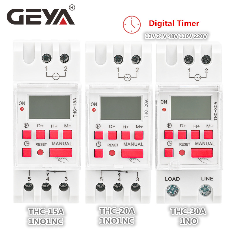 Outdoor Lighting Timer Switch - GEYA ウィークリータイマースイッチ プログラム可能なタイマー バッテリー付き 7日間タイマースイッチ カウントダウンタイマー