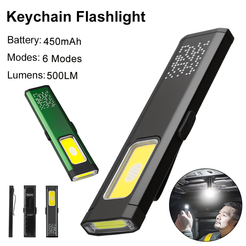 Outdoor Lighting Beacon - ミニポータブル充電式LED懐中電灯、防水屋外作業用ポケット懐中電灯、磁気グリップ付き、コンパクトLED懐中電灯