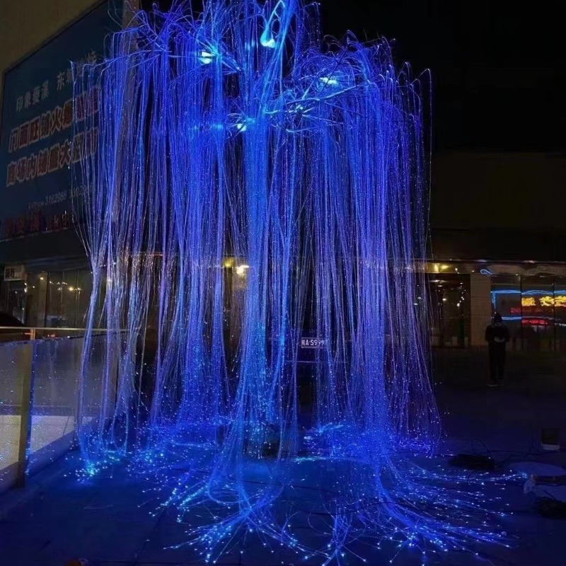 Outdoor Lighting Architectural - DIY光ファイバーライフツリーランプ屋外滝ライト星空雰囲気ストリングペンダントロマンチックな結婚披露宴の装飾