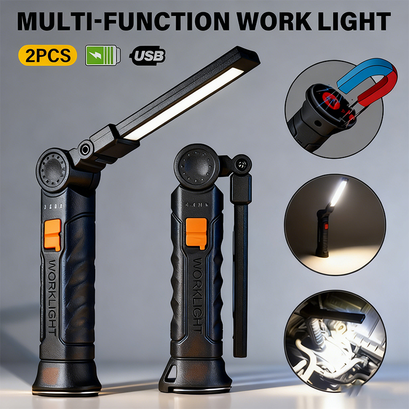 Outdoor Lighting Beacon - ポータブル COB LED 懐中電灯 USB 充電式ワークライト