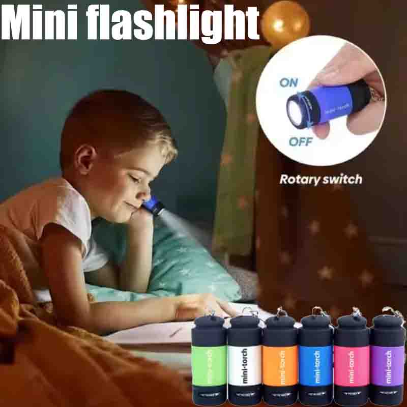 Outdoor Lighting Beacon - USB 充電式キャンプミニ懐中電灯強力な光ポケットキーホルダー懐中電灯防水屋外ハイキング LED 多機能