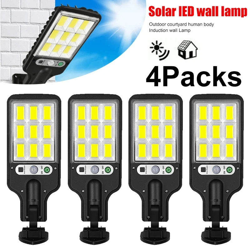 Outdoor Lighting Led - 強力なLEDソーラー屋外中庭壁掛けランプ充電式誘導ソーラーガーデンライトテラスガレージドア街路灯