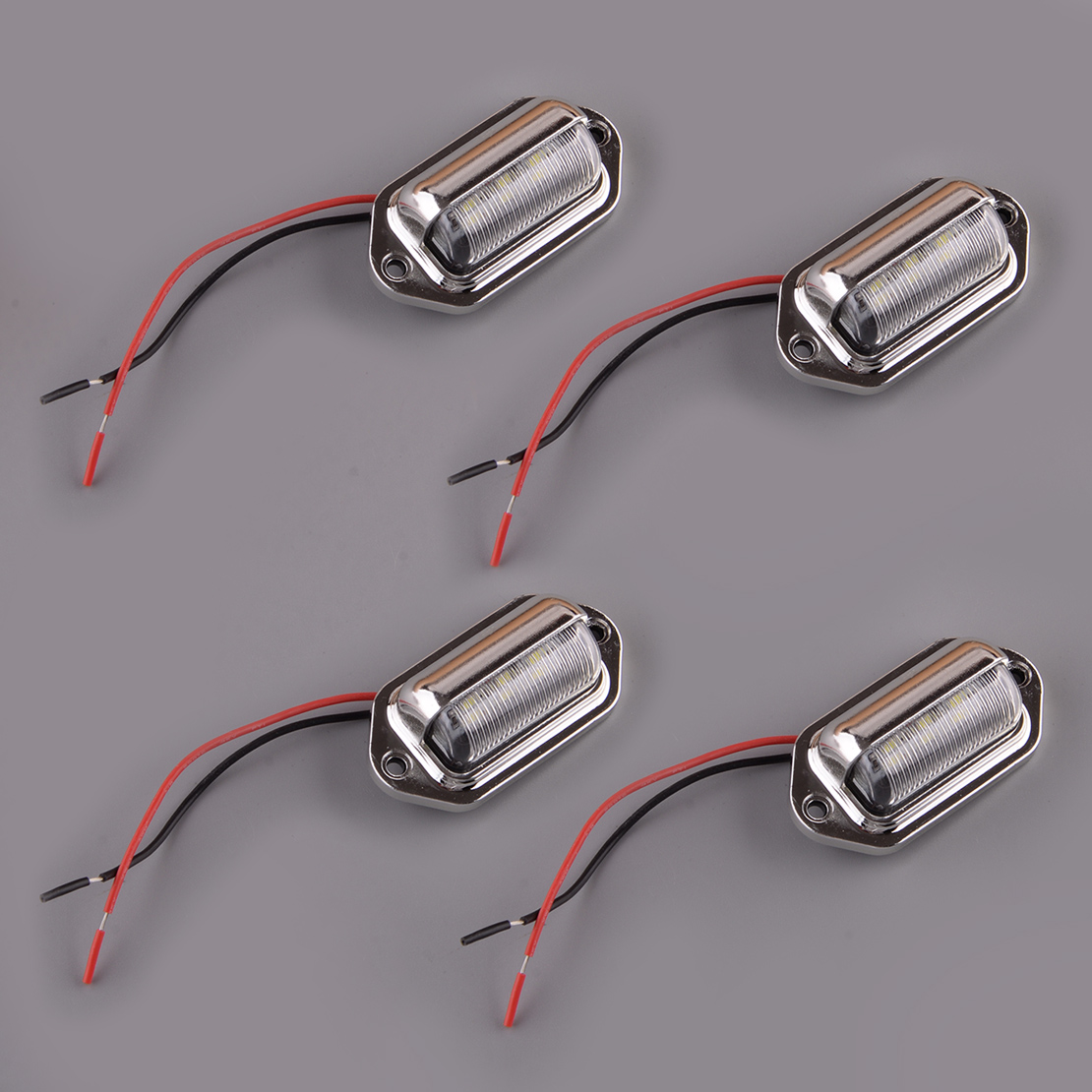 Outdoor Lighting Deck - 4個入り 防水LEDデッキライト 船尾トランサムナンバープレートライト 12V-24V 車、船舶、ボート、トレーラー、バイク、トラック用