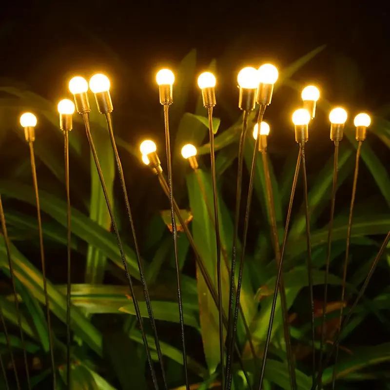 Halo Outdoor Lighting - 屋外ソーラーパスウェイライト 防水 6/8/10ヘッド LED電源 ゆらめく蛍ライト スターバースト