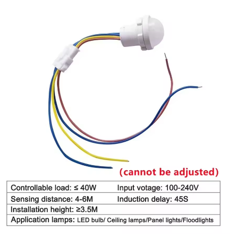 Outdoor Lighting Timer Switch - PIRモーションセンサースイッチ LEDライト付き DC12V DC24V モーションセンサーライトスイッチ 屋外用