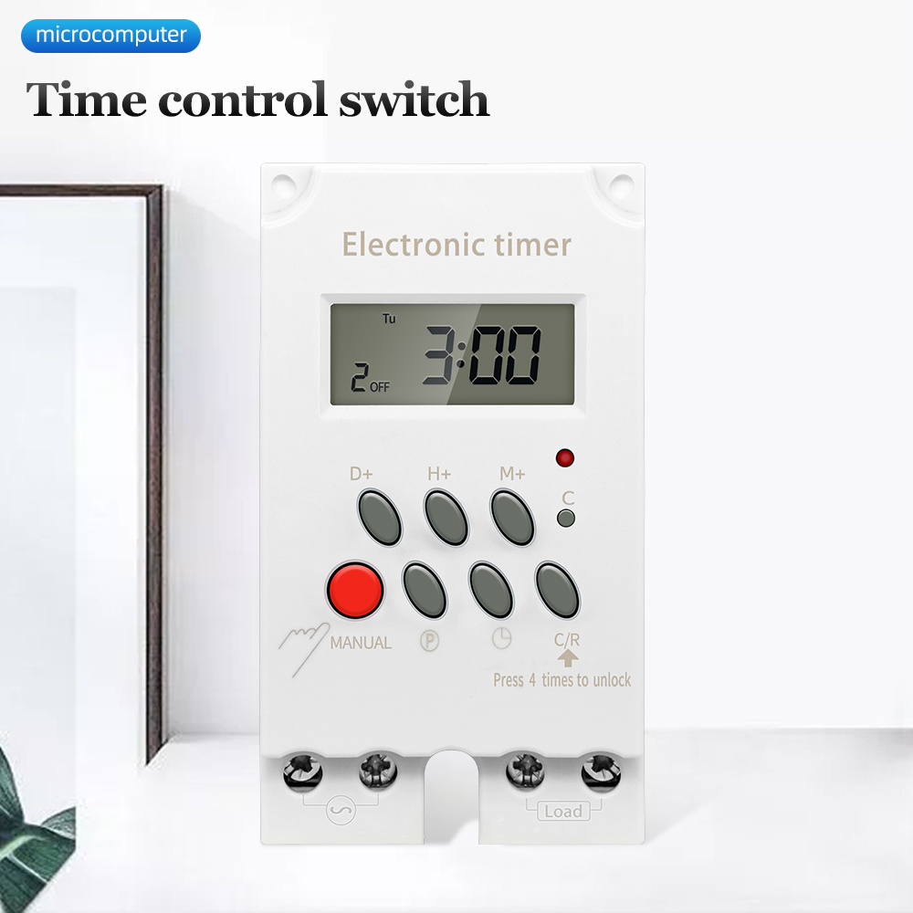 Outdoor Lighting Timer Switch - タイマーコントローラー付きデジタルタイマースイッチ,プログラム可能,220V,ユニバーサルアプライアンス用スマートソケット,KG316T-II
