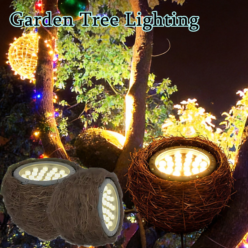 Outdoor Lighting Architectural - カラフルガーデン防水ツリーライト12W 18W 24W 36W屋外公園景観建築撮影用ランプ夜間LEDランプ