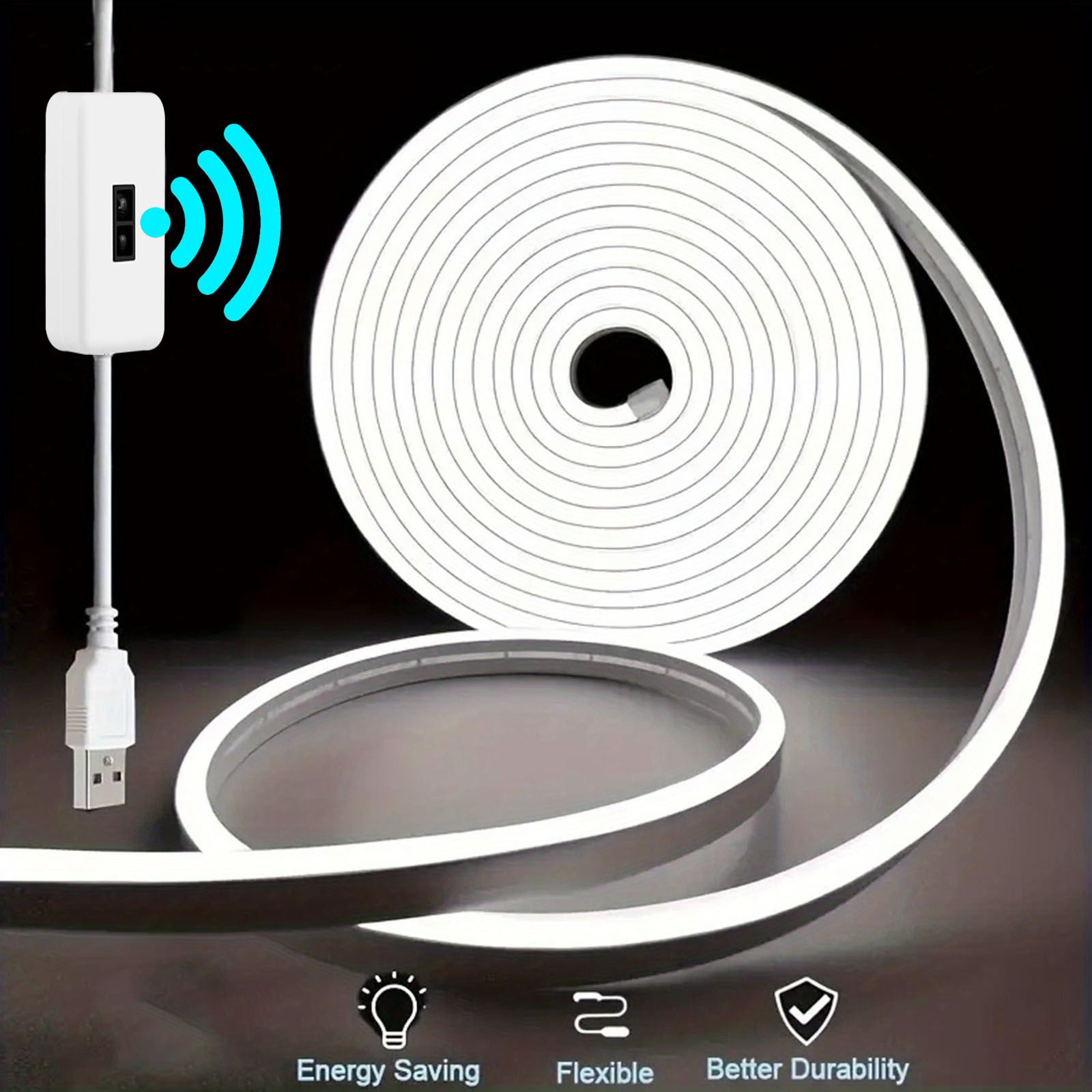 Outdoor Lighting Timer Switch - モーションセンサーネオン LED ライトストリップ USB 調光可能なスイッチネオンサイン柔軟なシリコーンロープチューブ防水家庭用屋外装飾