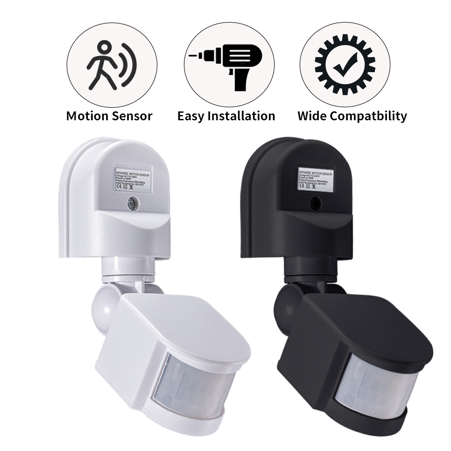 Outdoor Lighting Timer Switch - PIR モーションセンサー 220V 110V 12V 自動赤外線センサー動作検出器屋外
