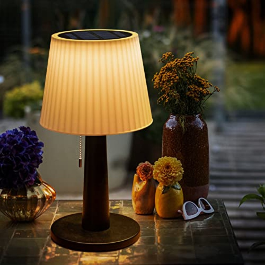 Outdoor Lighting Led - ソーラーテーブルランプ 屋外/屋内用 - 母の日ギフト 3つの照明モード 4000mAh