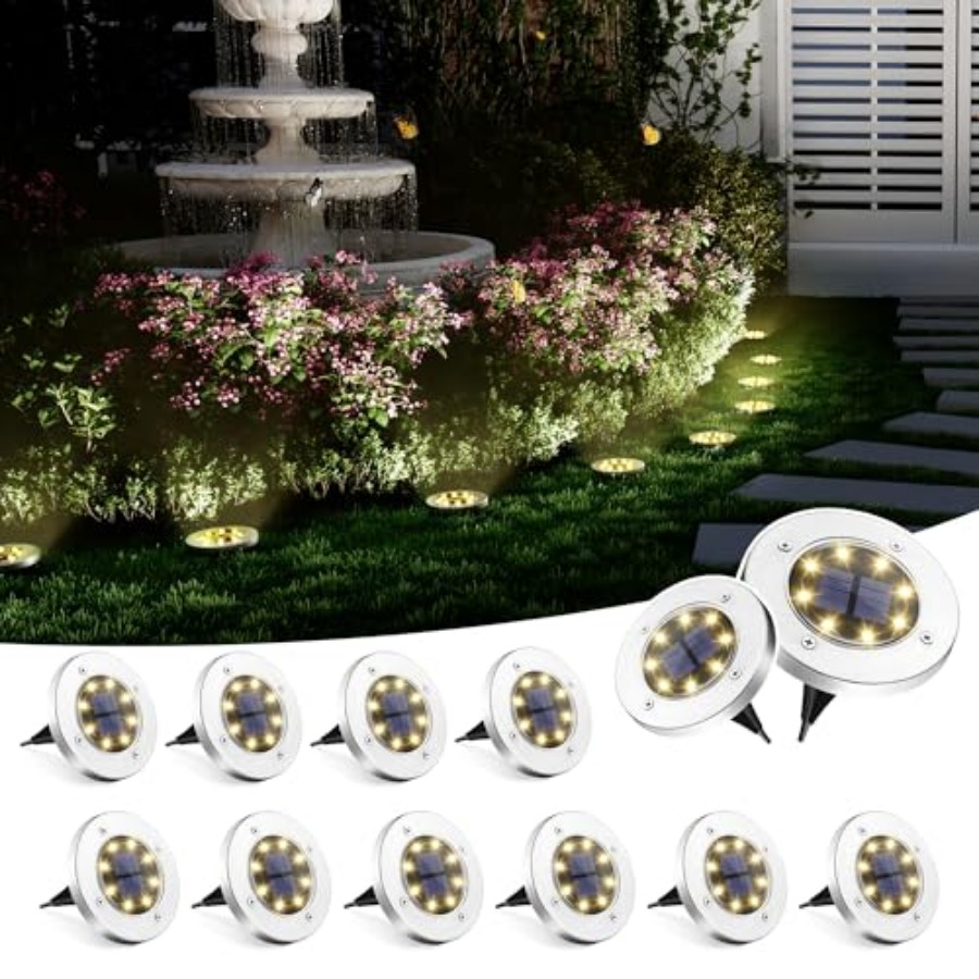 Outdoor Lighting Led - ソーラーグラウンドライト ソーラーライト 屋外防水 8 LED ソーラー式景観照明