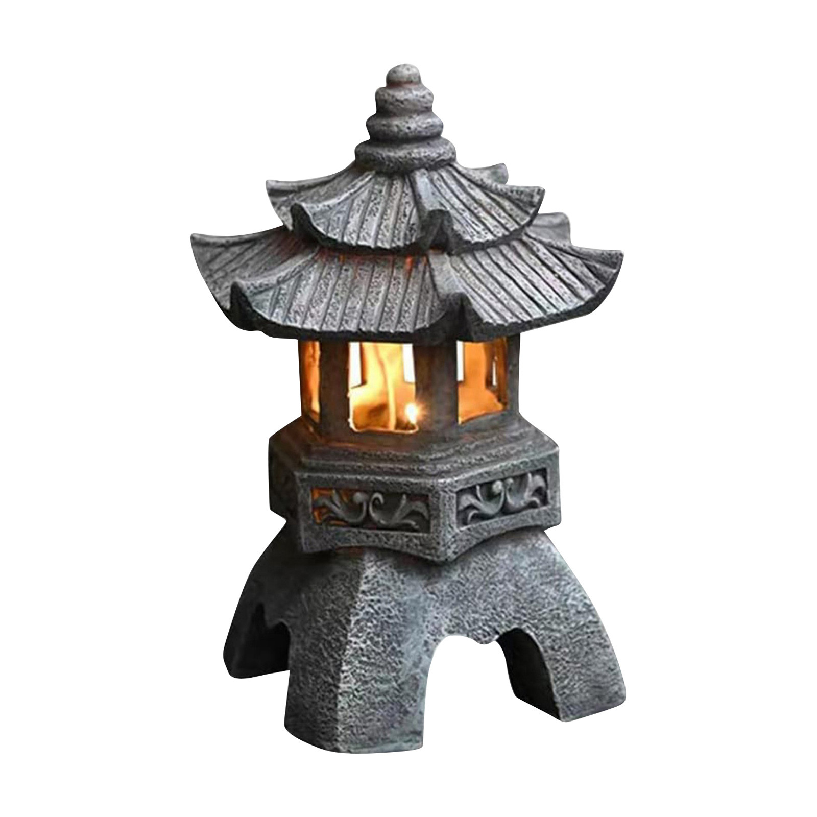 屋外ソーラーパワーLEDパゴダの像、日本の庭の装飾、zenラ - Outdoor Lighting Architectural のレビューと価格