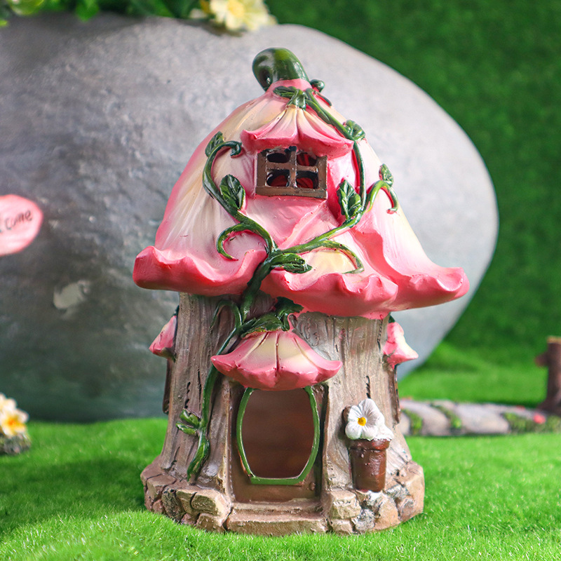 ガーデンソーラーナイトライトキノコハウスフラワー屋外中庭風景 - Outdoor Lighting Architectural のレビューと価格