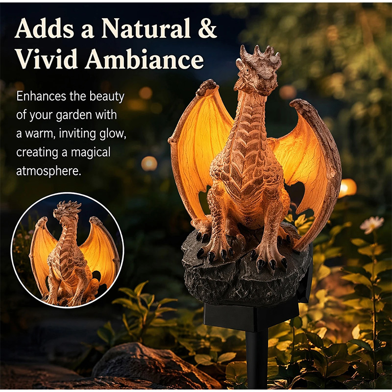 ドラゴンレガシーゴールデンエンバーエディションソーラーガーデ - Halo Outdoor Lighting のレビューと価格