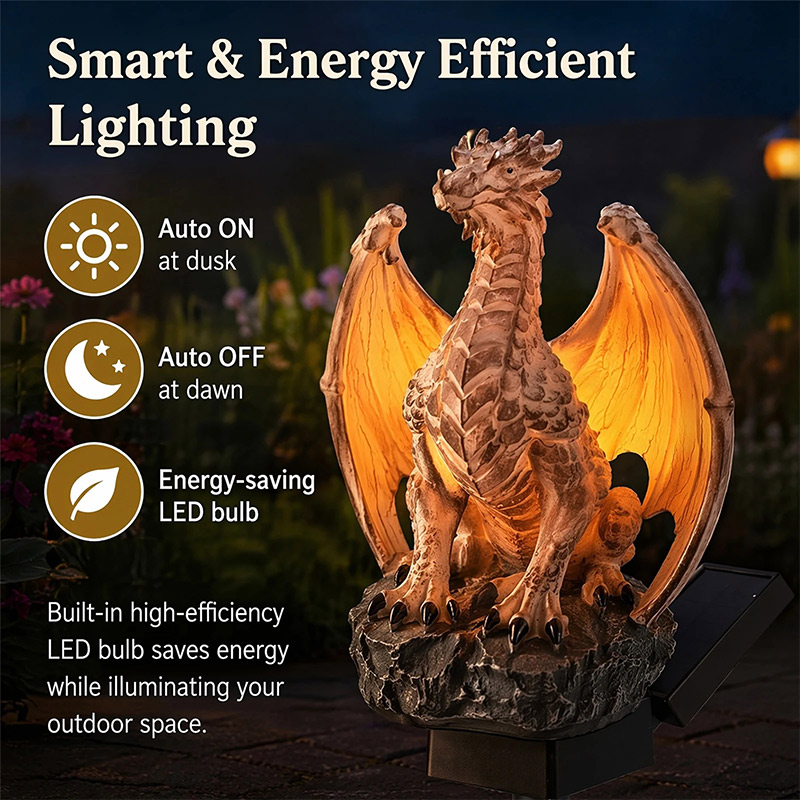 ドラゴンレガシーゴールデンエンバーエディションソーラーガーデ - Halo Outdoor Lighting のレビューと価格