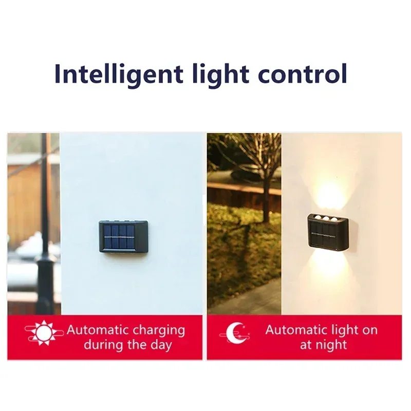 LEDソーラーライト 屋外防水 ソーラーウォールランプ 上下 - Outdoor Lighting Led のレビューと価格