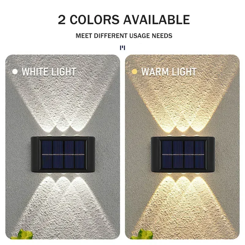 LEDソーラーライト 屋外防水 ソーラーウォールランプ 上下 - Outdoor Lighting Led のレビューと価格