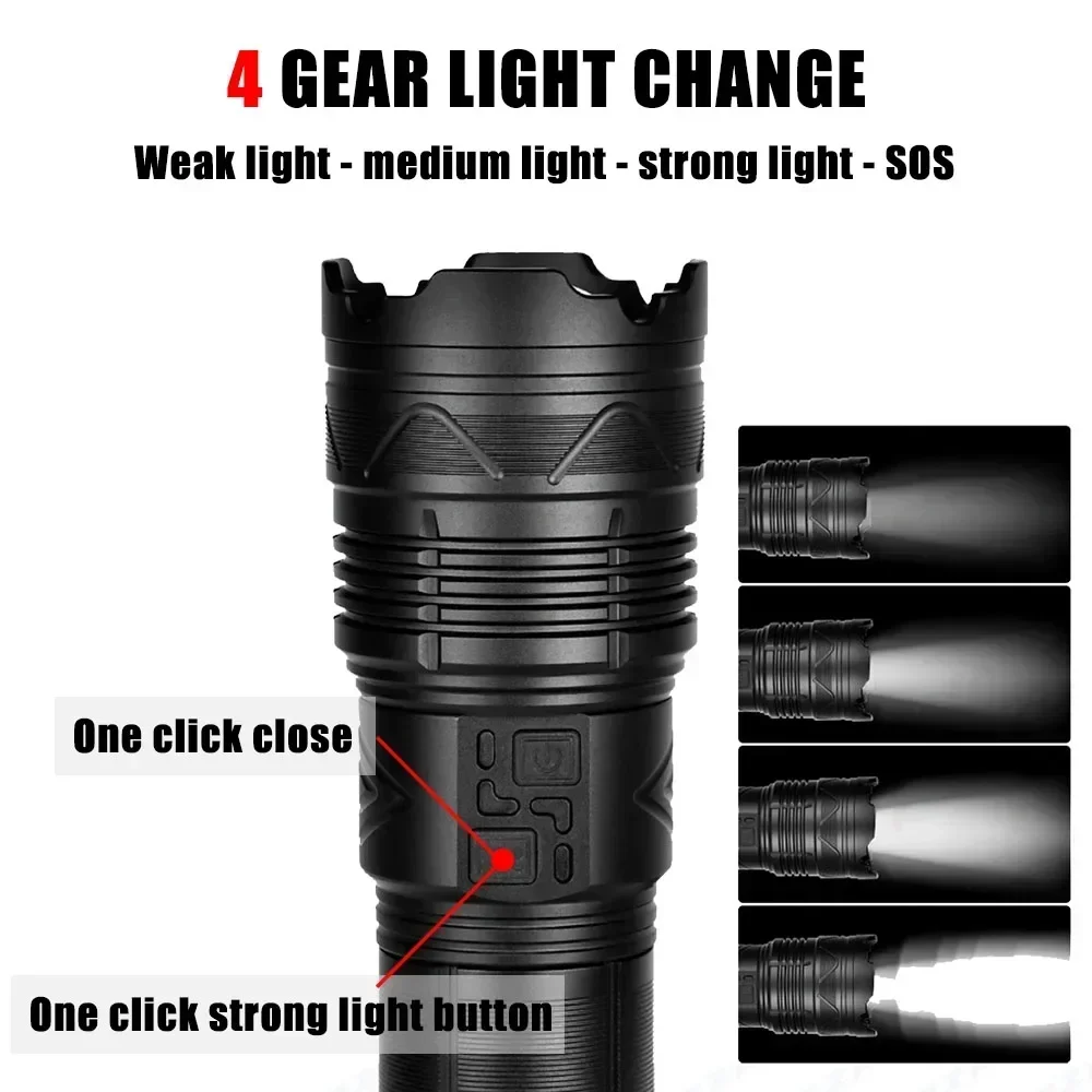 99000000LM 超高輝度 LED 懐中電灯 100W  - Outdoor Lighting Beacon のレビューと価格