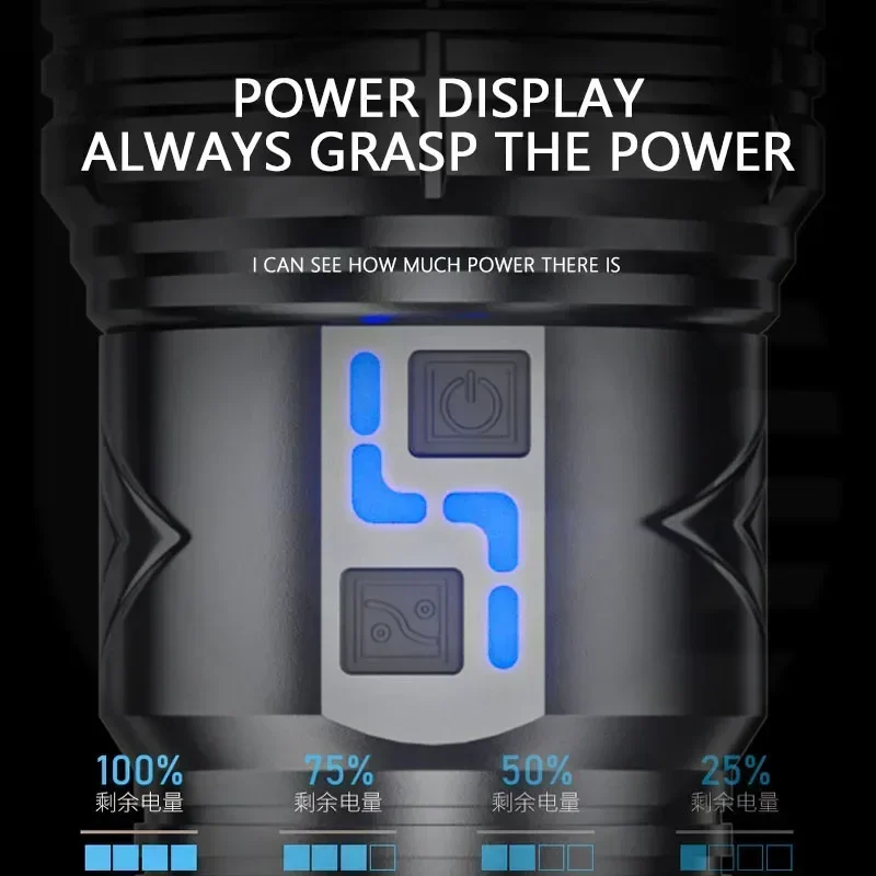 99000000LM 超高輝度 LED 懐中電灯 100W  - Outdoor Lighting Beacon のレビューと価格