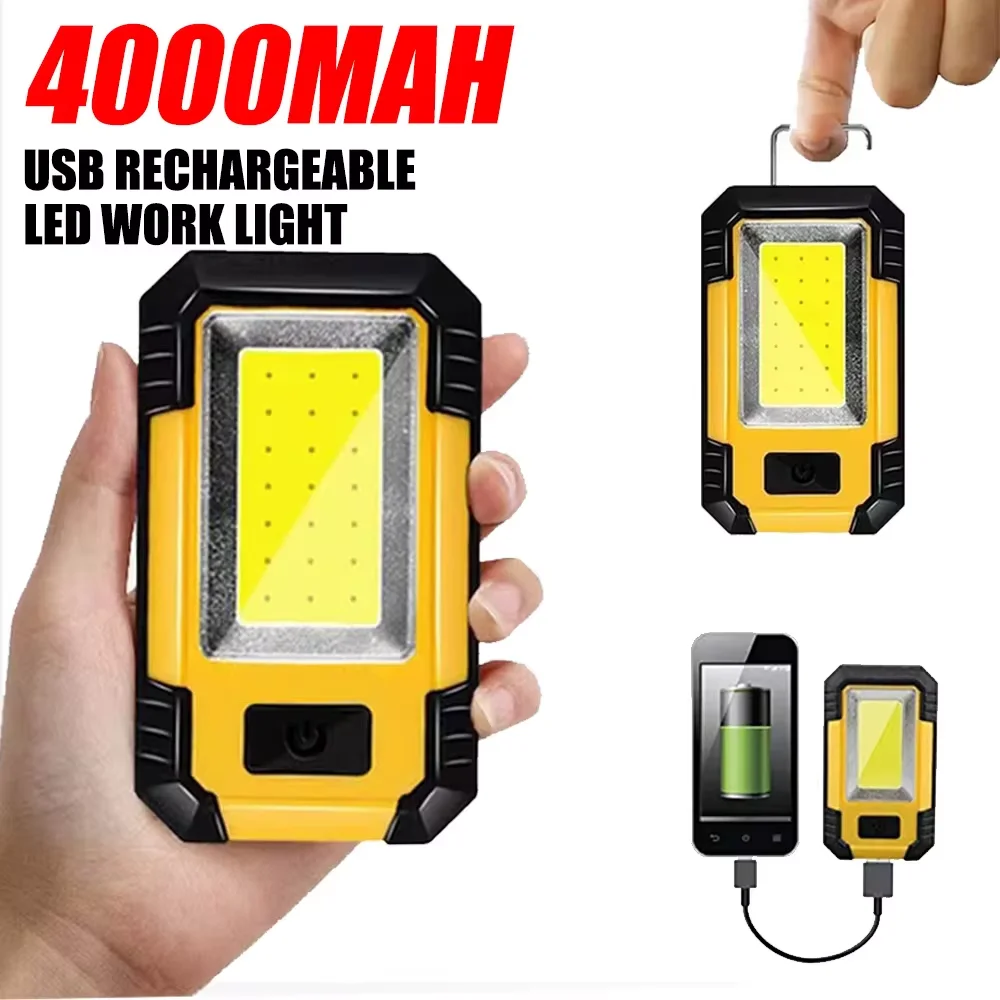 充電式 4000mAh 作業灯 超高輝度 COB フラッシュ - Outdoor Lighting Beacon のレビューと価格