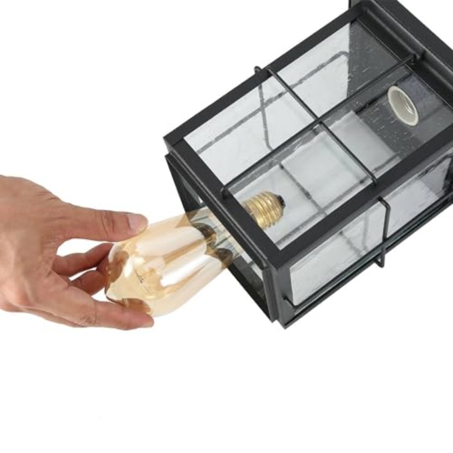 屋外用ペンダントライト器具、ファームハウスブラック防錆天井屋 - Lighting Fixture Outdoor のレビューと価格