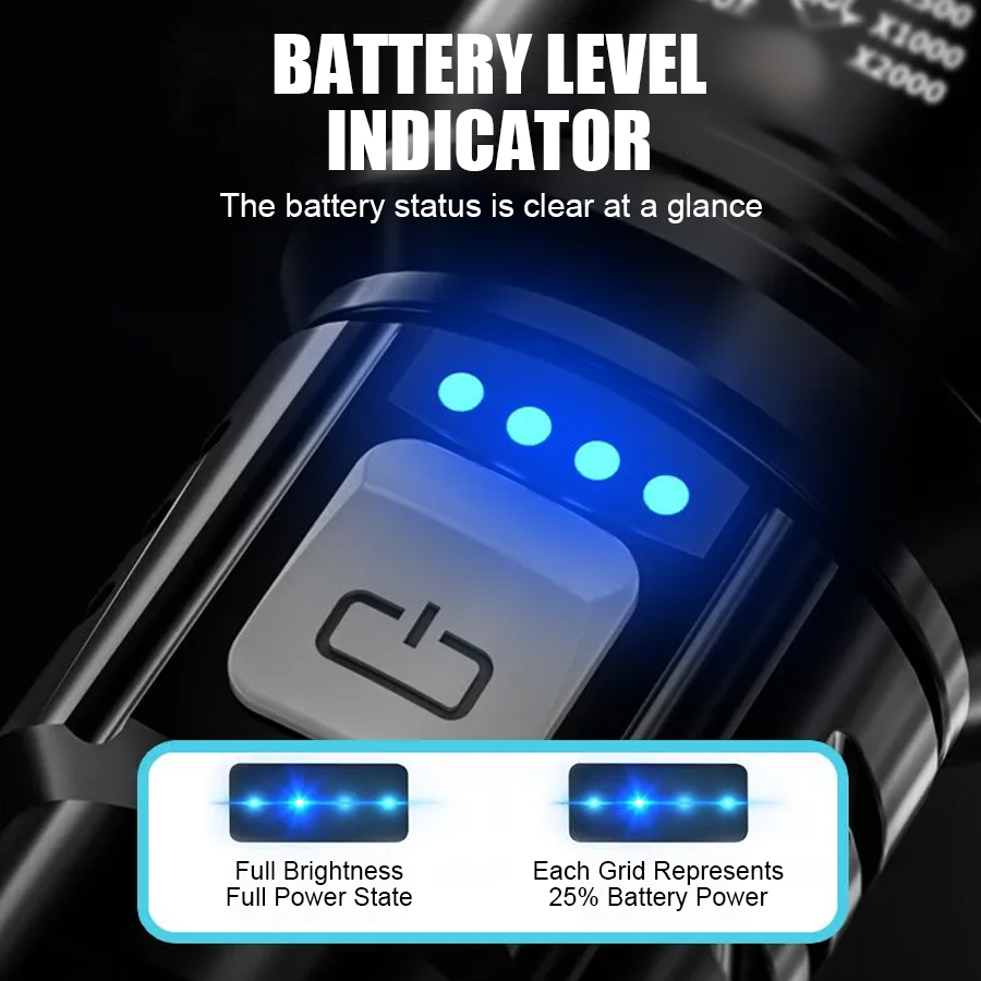ハイパワー P50 LED 懐中電灯 USB 充電式ズームハ - Outdoor Lighting Beacon のレビューと価格