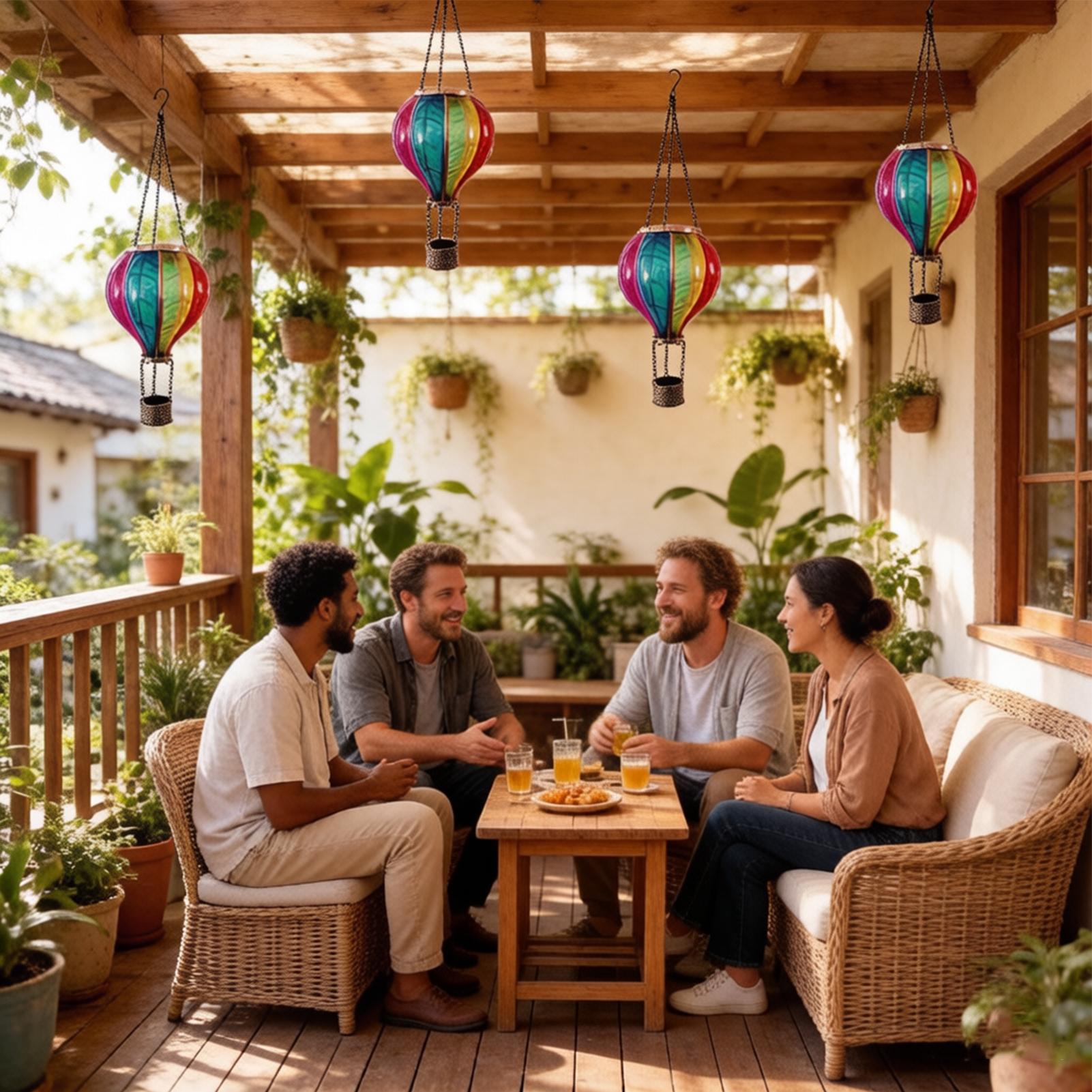 熱気球ランタンソーラーランタン防水ポータブル装飾装飾ランプ屋 - Halo Outdoor Lighting のレビューと価格