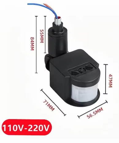 PIRモーションセンサースイッチ LEDライト付き DC12 - Outdoor Lighting Timer Switch のレビューと価格