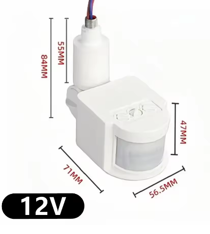 PIRモーションセンサースイッチ LEDライト付き DC12 - Outdoor Lighting Timer Switch のレビューと価格