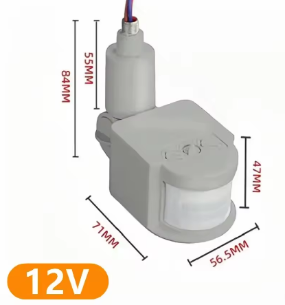 PIRモーションセンサースイッチ LEDライト付き DC12 - Outdoor Lighting Timer Switch のレビューと価格