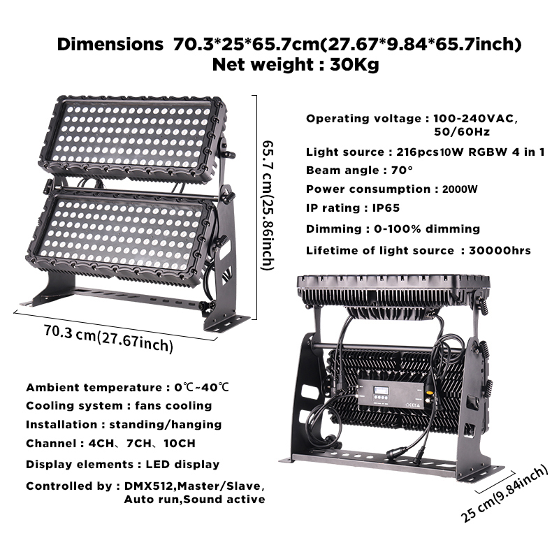 MSDouble Ledシティカラー2000w RGBW I - Outdoor Lighting Architectural のレビューと価格