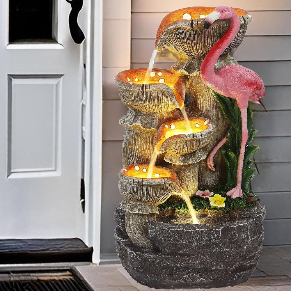 5段式屋内外用ウォーターフィーチャー、庭、デッキ、裏庭、パテ - Outdoor Lighting Deck のレビューと価格