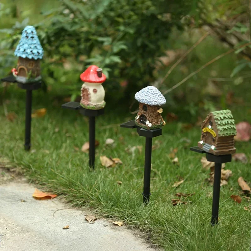 1個入り クリエイティブソーラーレジンマッシュルームハウスラ - Outdoor Lighting Architectural のレビューと価格