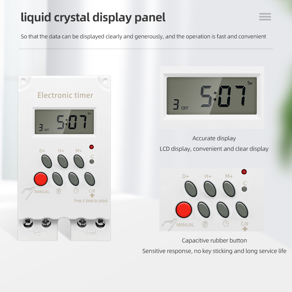 タイマーコントローラー付きデジタルタイマースイッチ,プログラ - Outdoor Lighting Timer Switch のレビューと価格