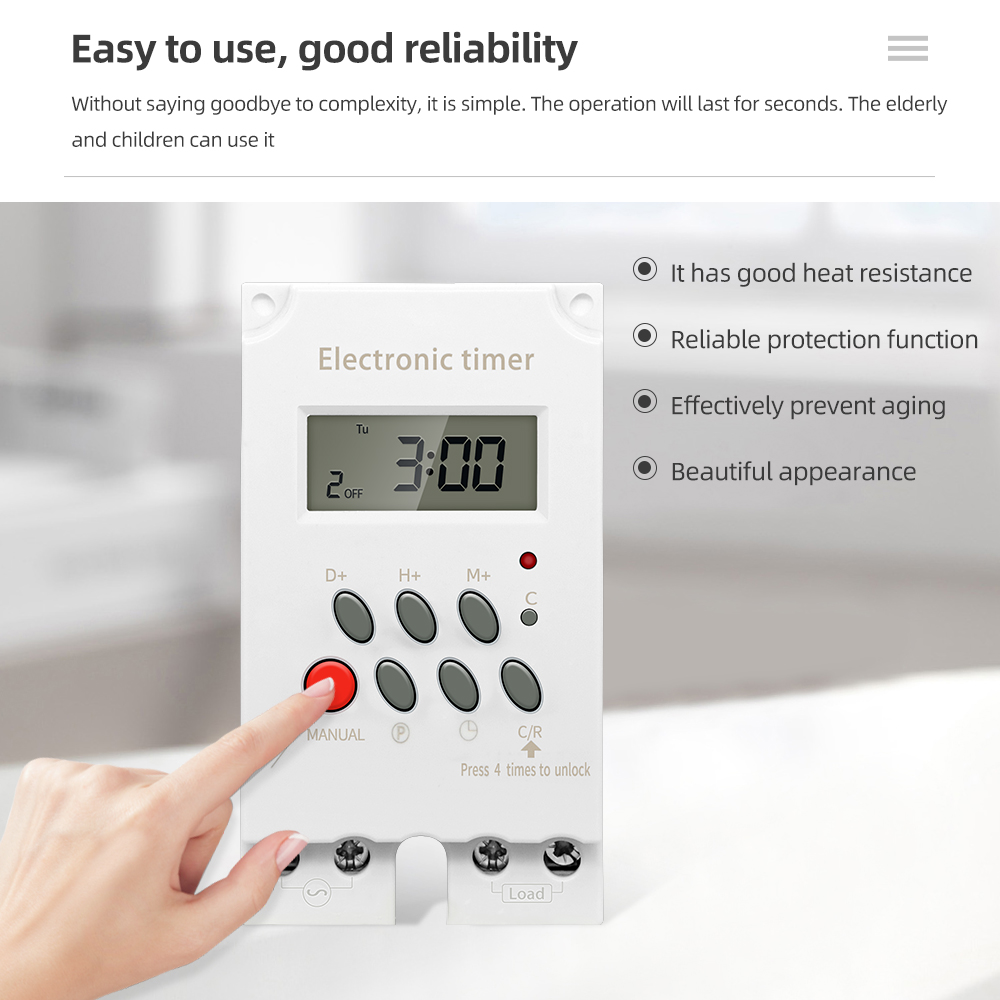 タイマーコントローラー付きデジタルタイマースイッチ,プログラ - Outdoor Lighting Timer Switch のレビューと価格