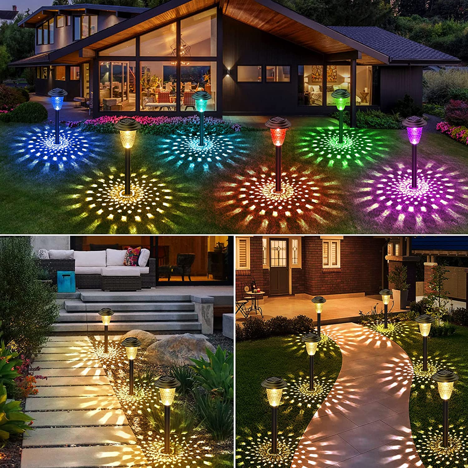 ソーラーパスウェイライト屋外ソーラーヤードランプRGB変色/ - Halo Outdoor Lighting のレビューと価格