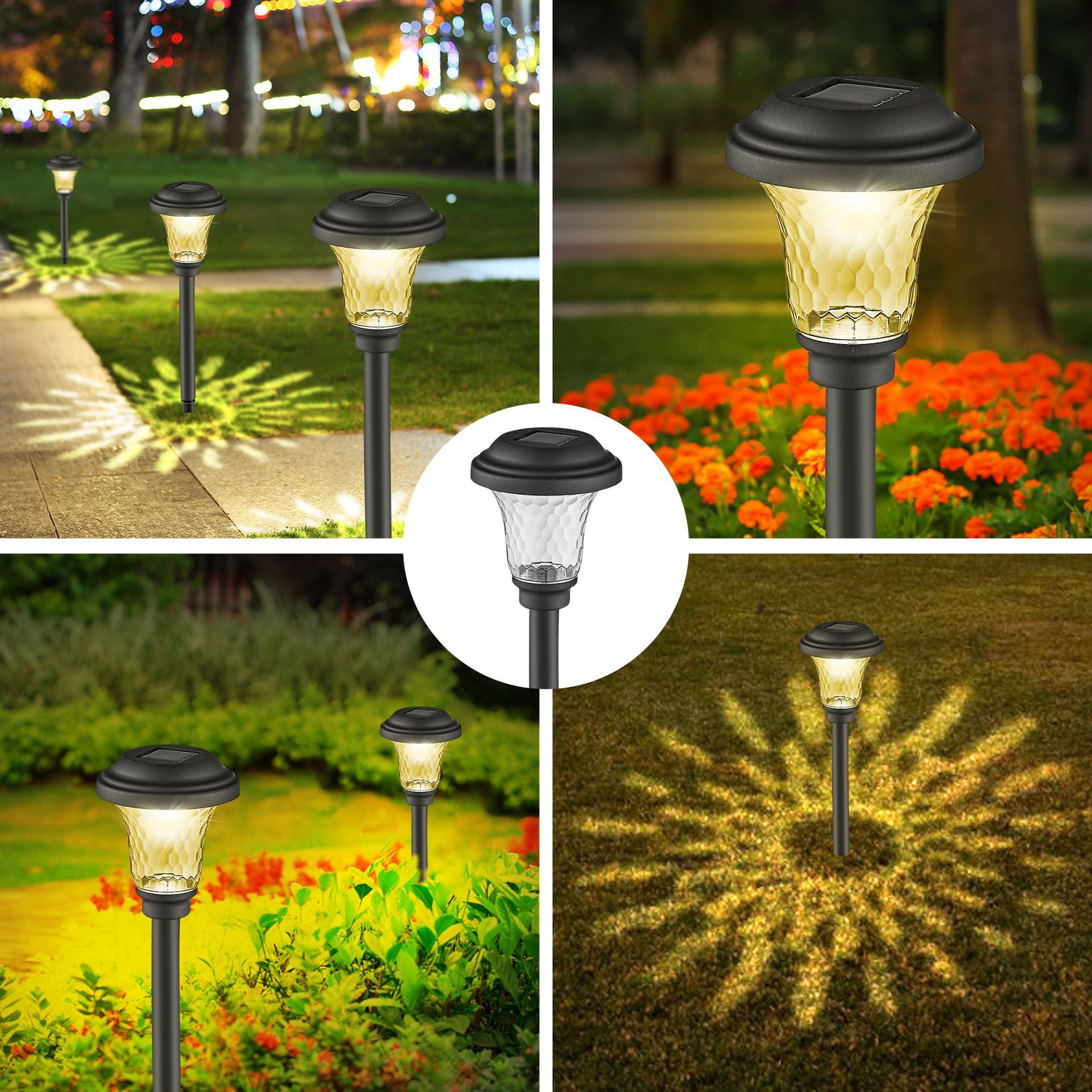 ソーラーパスウェイライト屋外ソーラーヤードランプRGB変色/ - Halo Outdoor Lighting のレビューと価格