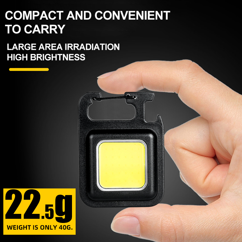 超高輝度で便利な携帯用ミニCOBキーホルダー懐中電灯、充電式 - Outdoor Lighting Beacon のレビューと価格