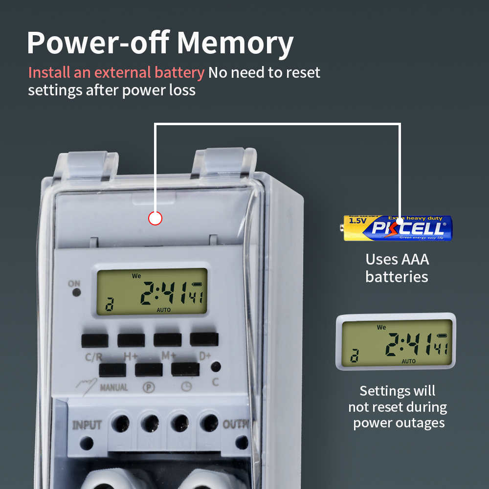 TNCE 30A タイマースイッチ、防水 220V タイムコ - Outdoor Lighting Timer Switch のレビューと価格