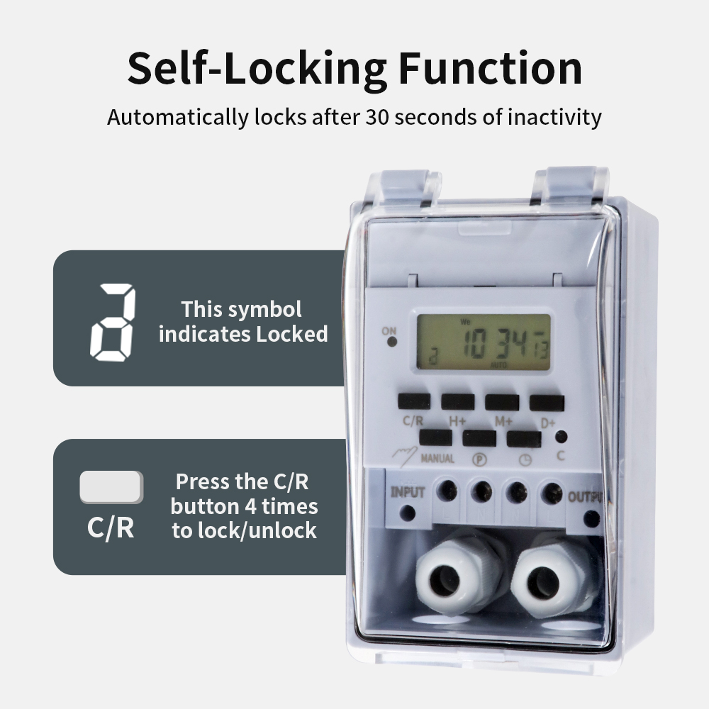 TNCE 30A タイマースイッチ、防水 220V タイムコ - Outdoor Lighting Timer Switch のレビューと価格