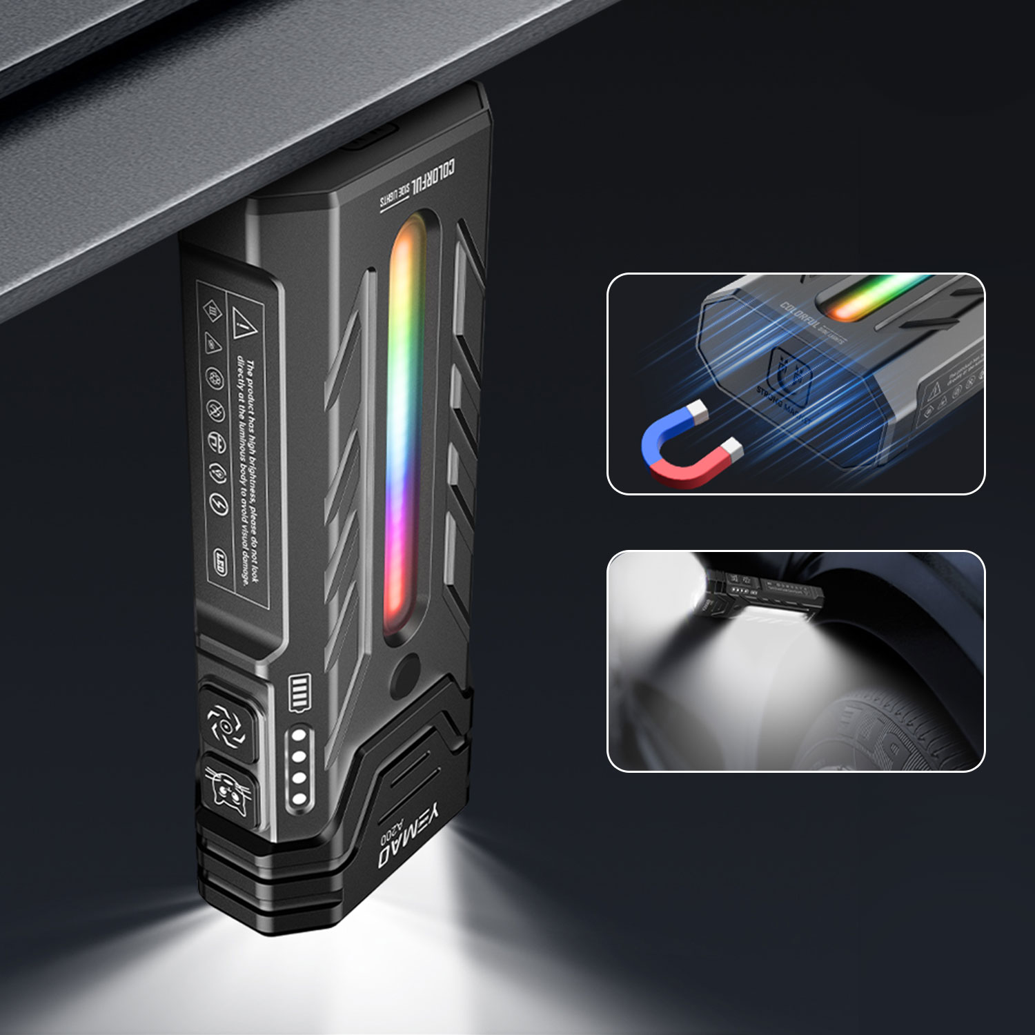5200LM革新的な多機能ポータブルRGB LED懐中電灯、 - Outdoor Lighting Beacon のレビューと価格