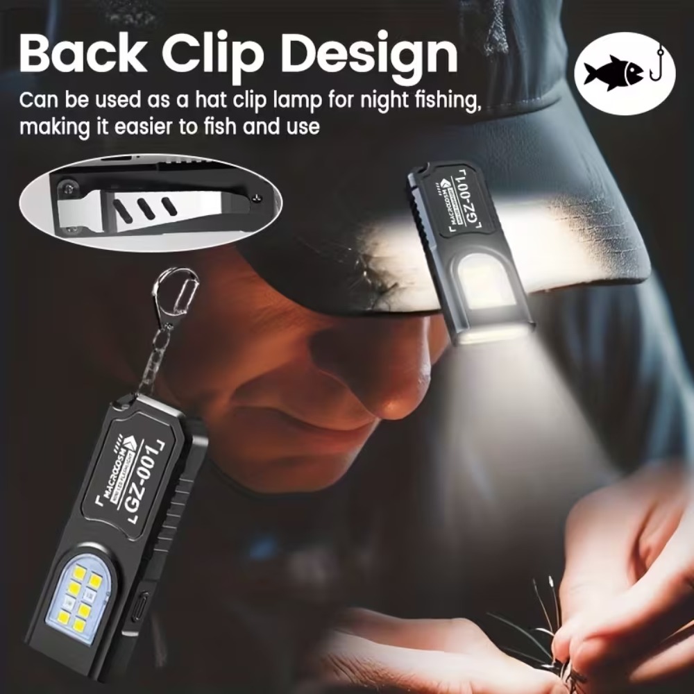 ミニ COB LED キーホルダー懐中電灯 USB 充電式ト - Outdoor Lighting Beacon のレビューと価格